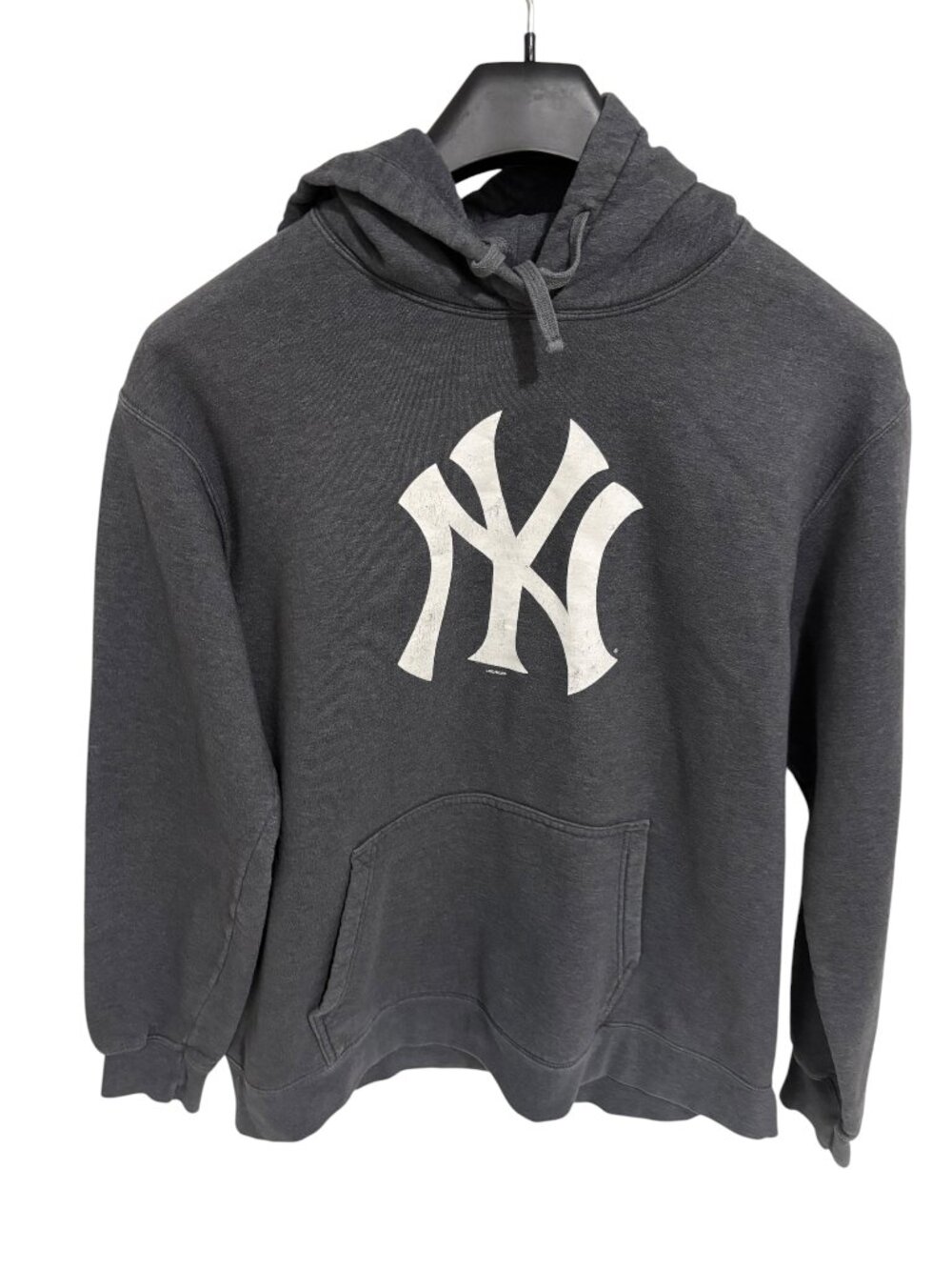New York Yankees Hooded Sweatshirt Mens Size XL Gray Logo
